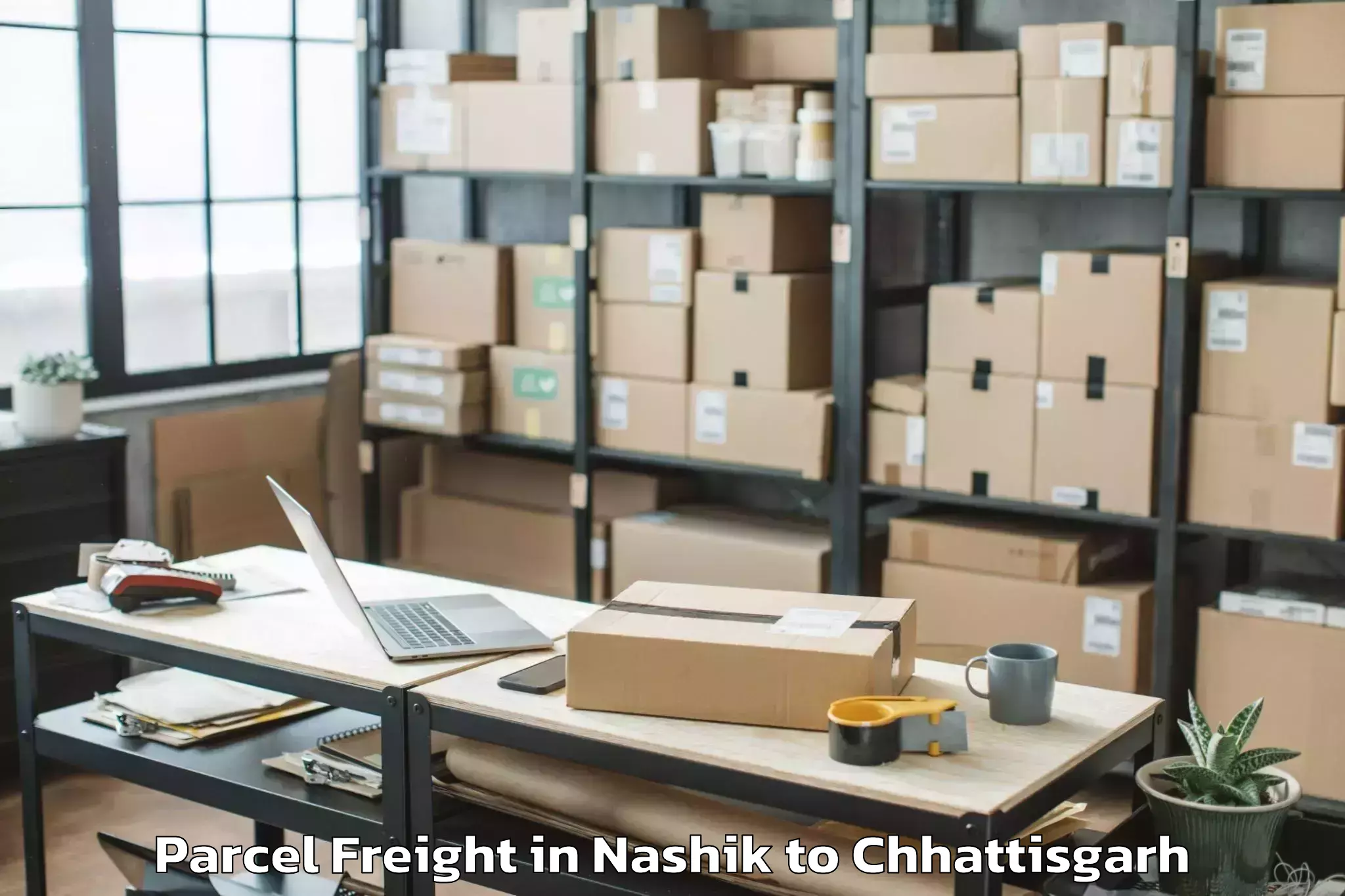 Discover Nashik to Bhopalpattnam Parcel Freight